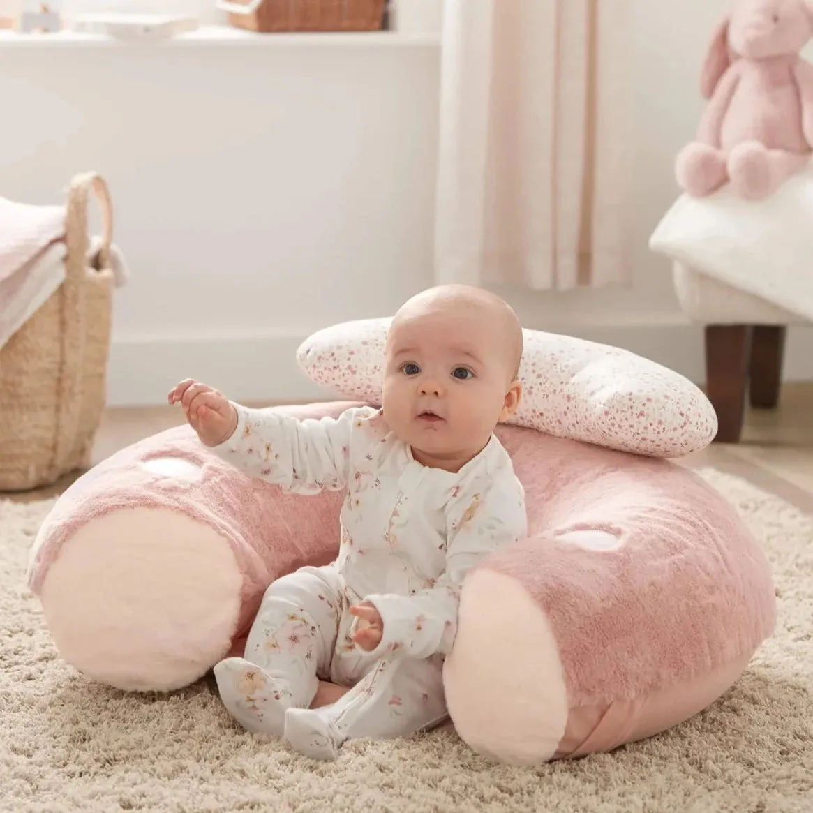 Mamas & Papas 'Welcome to the World' Sit & Play Bunny Interactive Seat - Pink