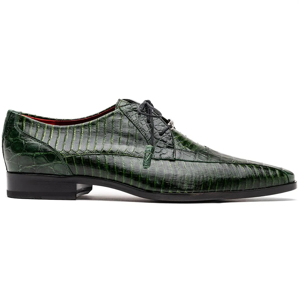 Marco Di Milano Moncalieri Green Genuine Alligator and Cobra Skin Dress Shoe