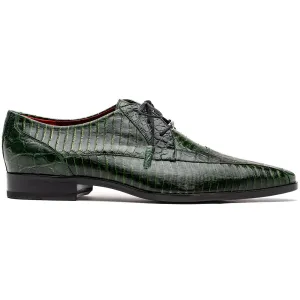 Marco Di Milano Moncalieri Green Genuine Alligator and Cobra Skin Dress Shoe