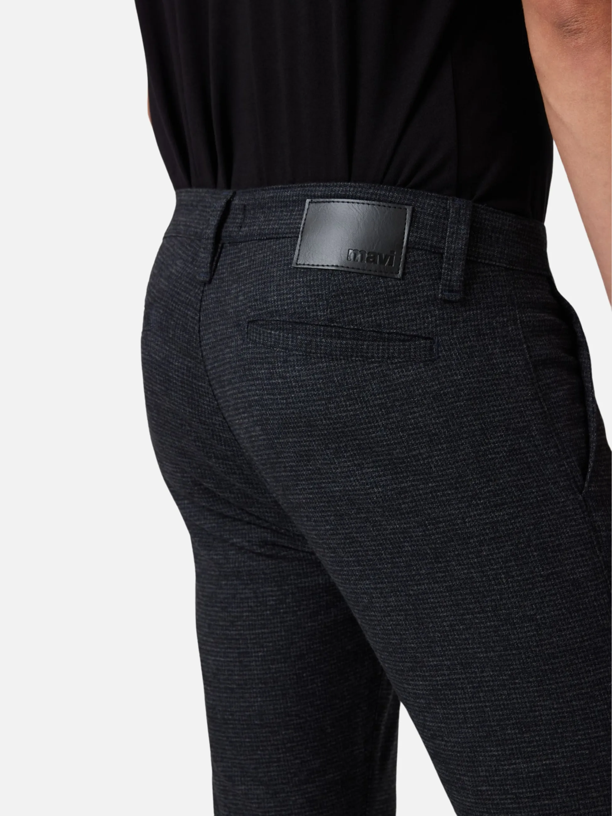 Mavi Milton Slim Pant - Navy Herringbone