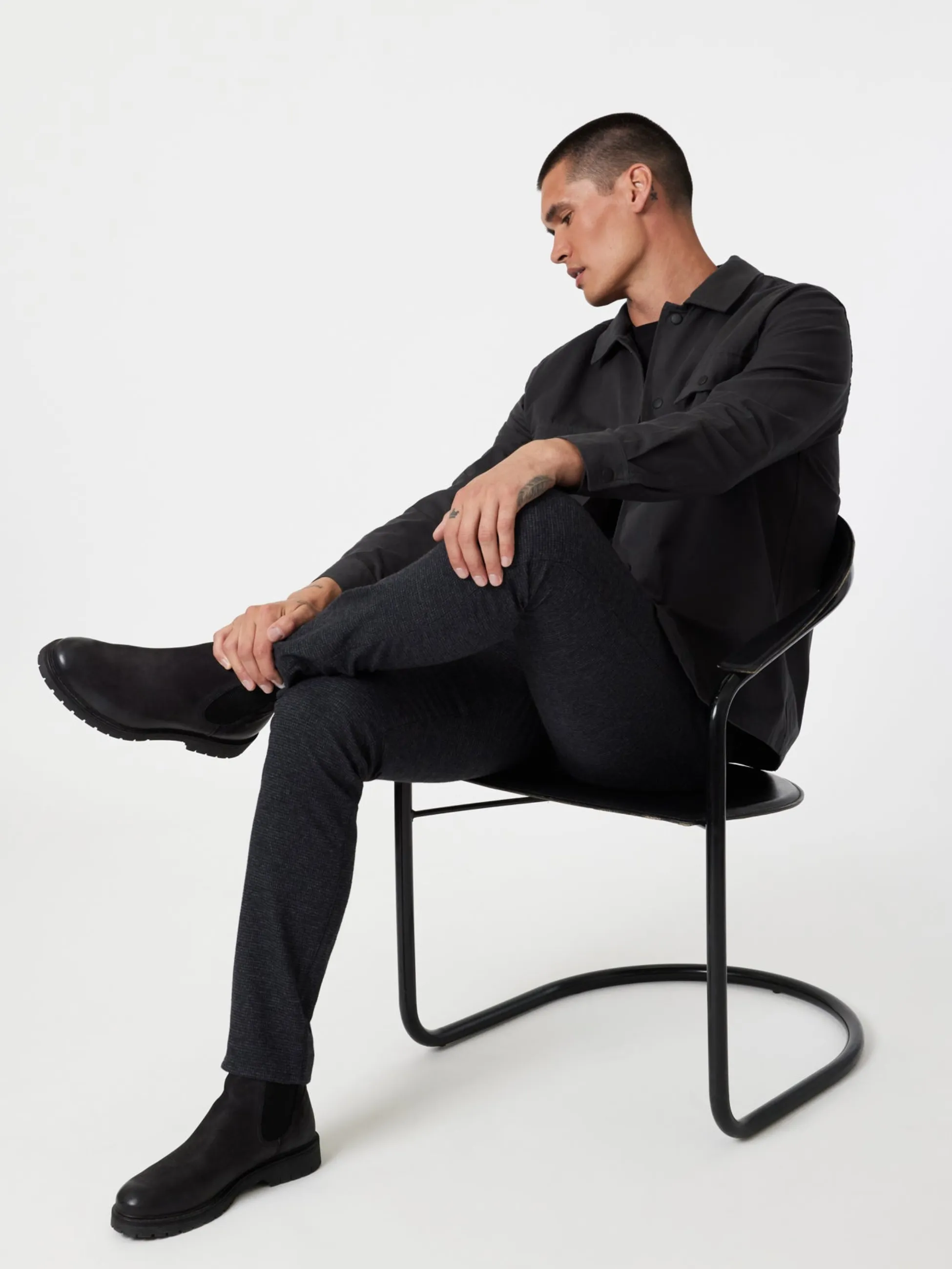 Mavi Milton Slim Pant - Navy Herringbone