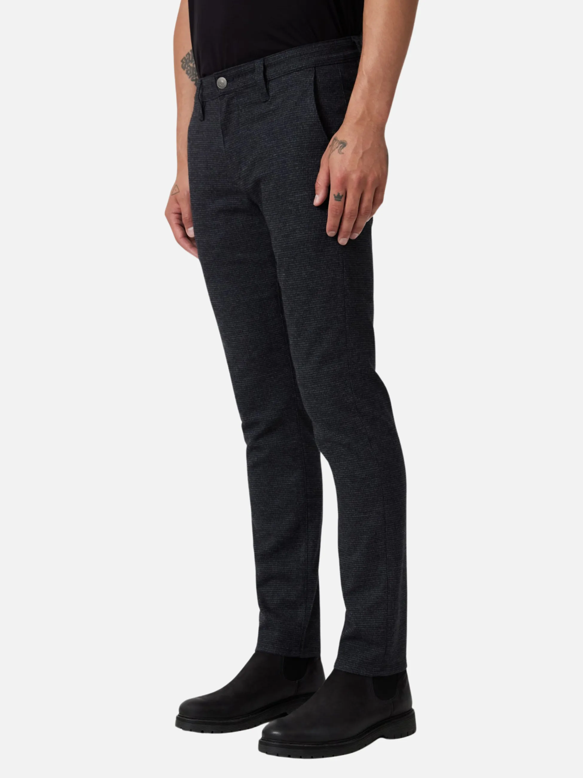 Mavi Milton Slim Pant - Navy Herringbone