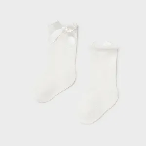 Mayoral High Cut Dressy Socks Off-White