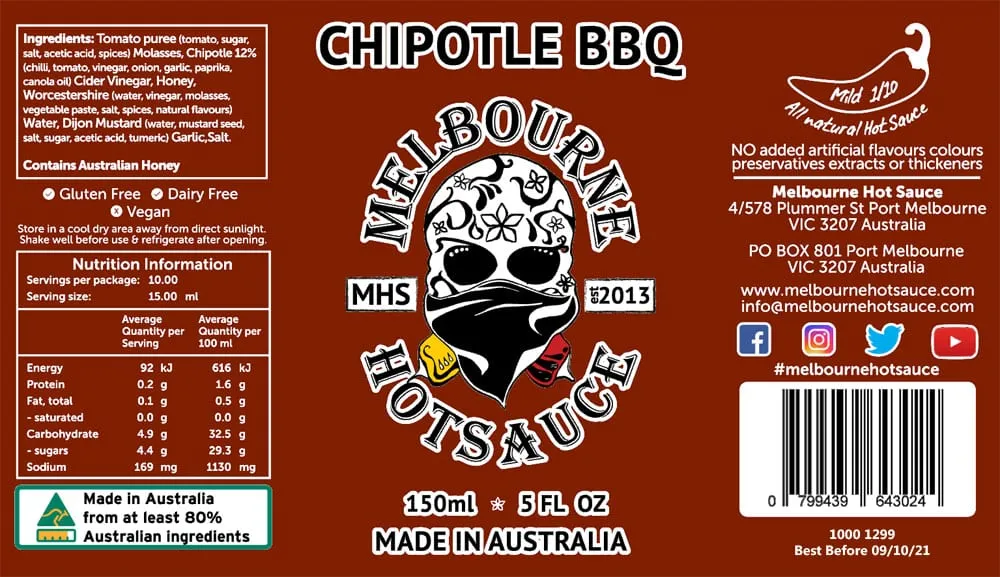 Melbourne Hot Sauce | Chipotle BBQ