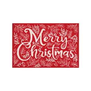 MERRY CHRISTMAS HOOK RUG