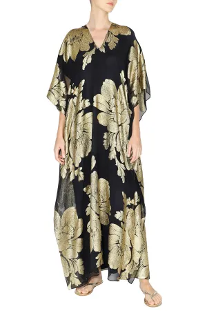 Metallic Big Flower Boubou Caftan