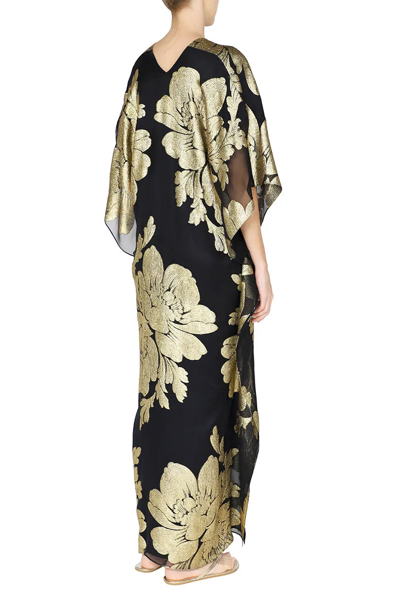 Metallic Big Flower Boubou Caftan
