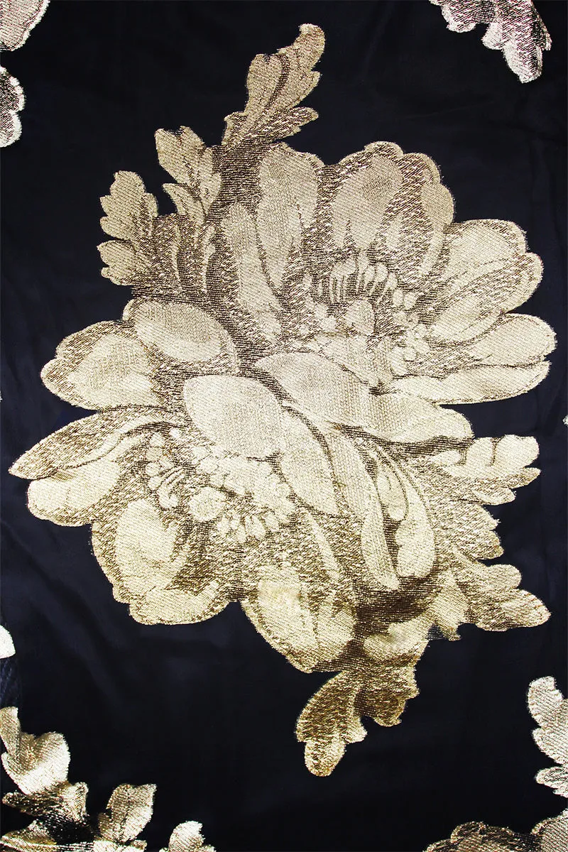 Metallic Big Flower Boubou Caftan