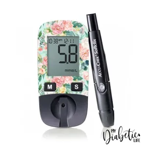 Mint Florals - Accu-chek Active Sticker