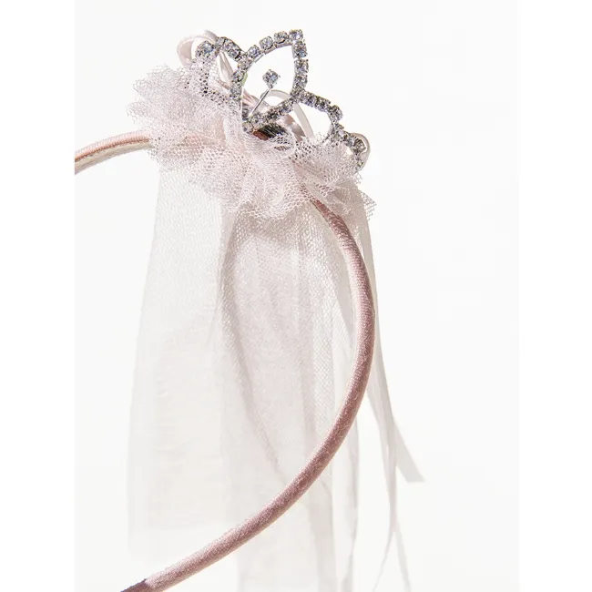 Miss Rose Sister Violet Tiara Headband Pink