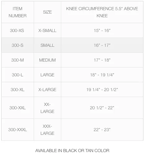 MKO Knee Support Spiral Stays (Closed Patella)