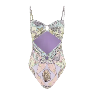 Moira High Leg Chic Cut-Out Lilac Swimsuit