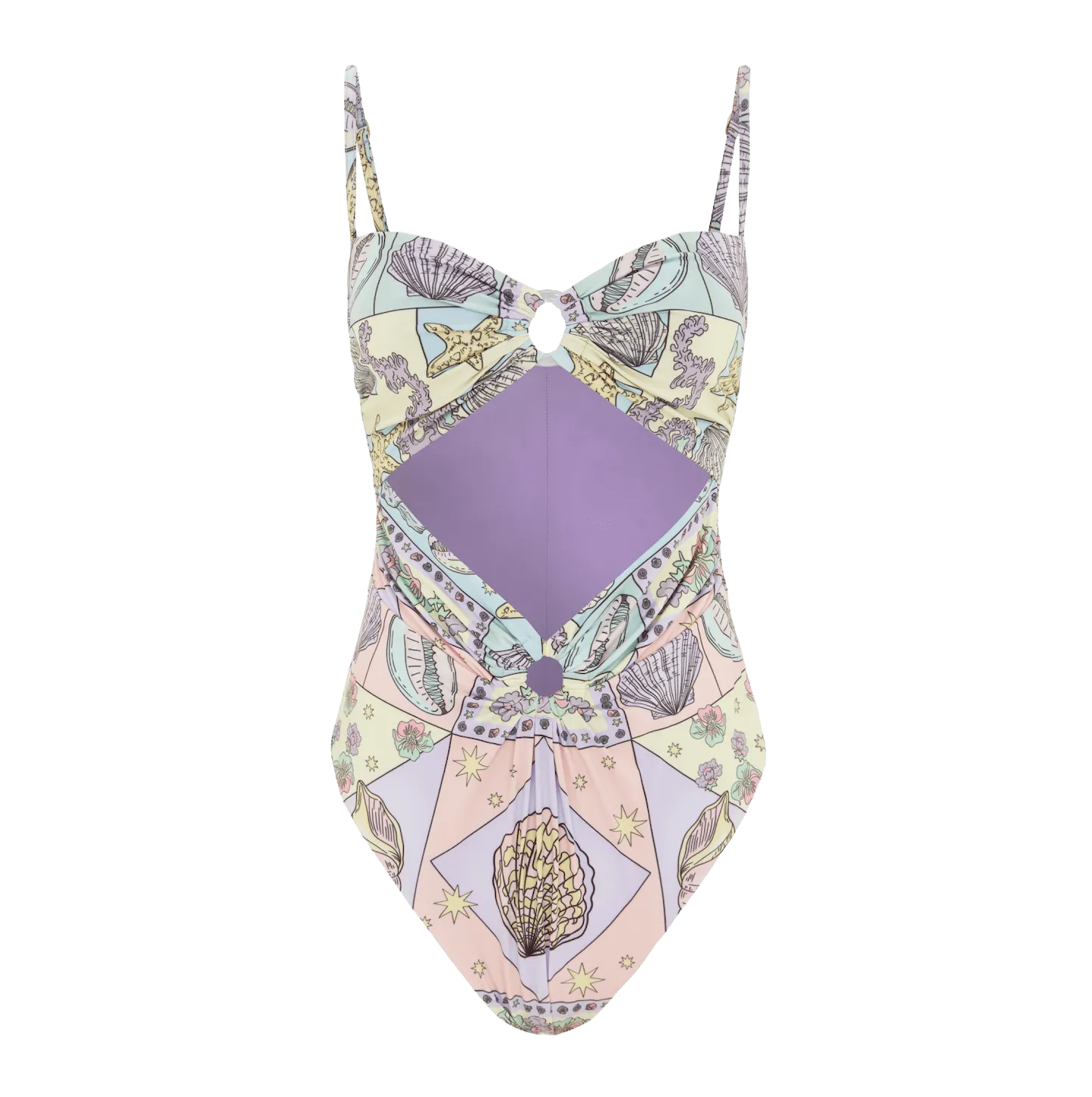 Moira High Leg Chic Cut-Out Lilac Swimsuit