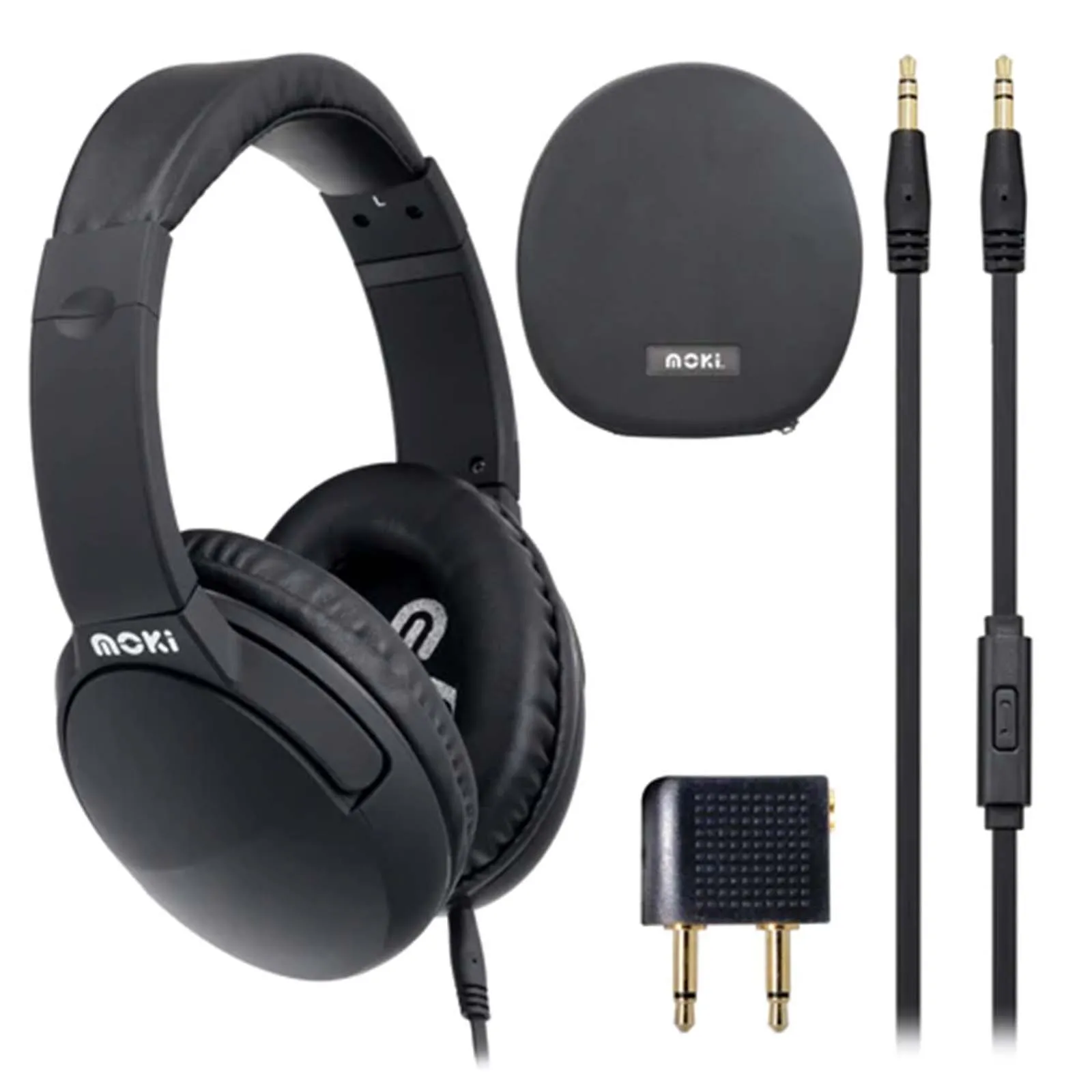 Moki Active Noise Cancellation Headphones   Mic