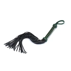 Mossy Chic Heavy Leather Flogger with Studded Handle
