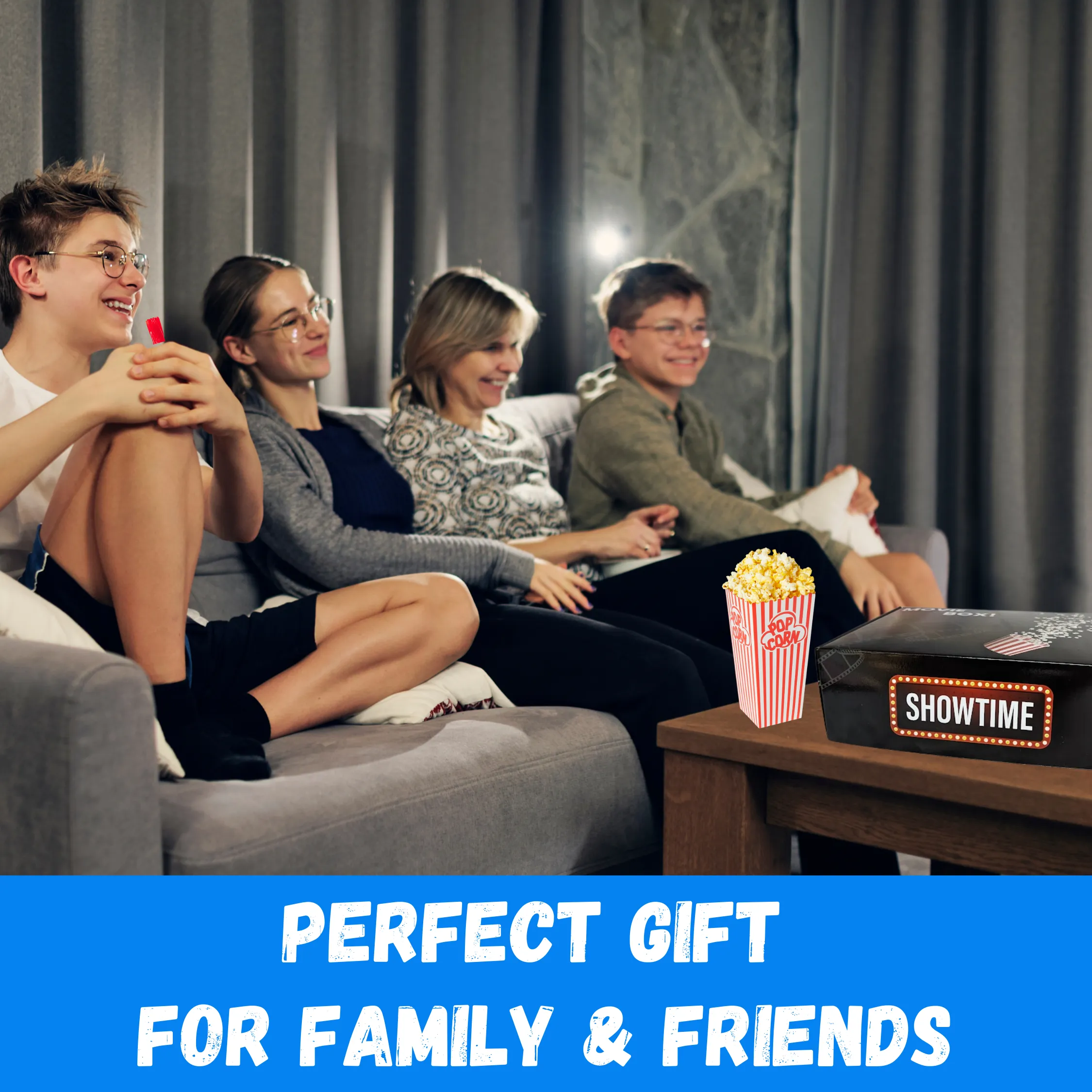 Movie Night Gift Box Set Snacks   Movie Night Bingo & More