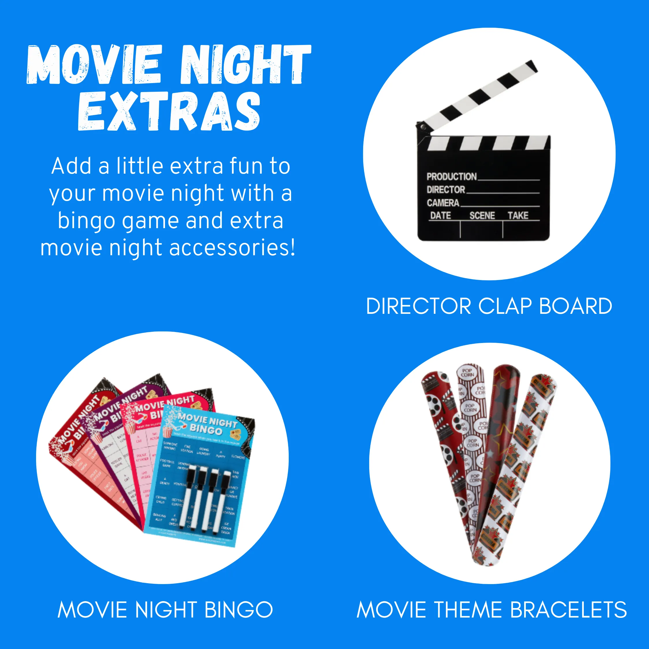 Movie Night Gift Box Set Snacks   Movie Night Bingo & More
