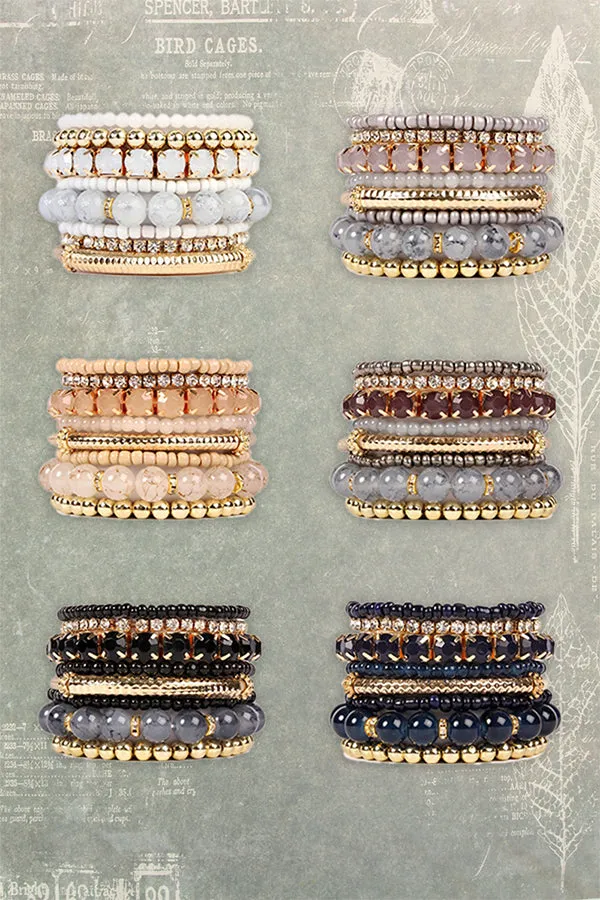 MULTIPLE LINE CLASSY STACK BRACELET