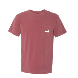 Nantucket Island Pocket Tee (Nantucket Red, White)