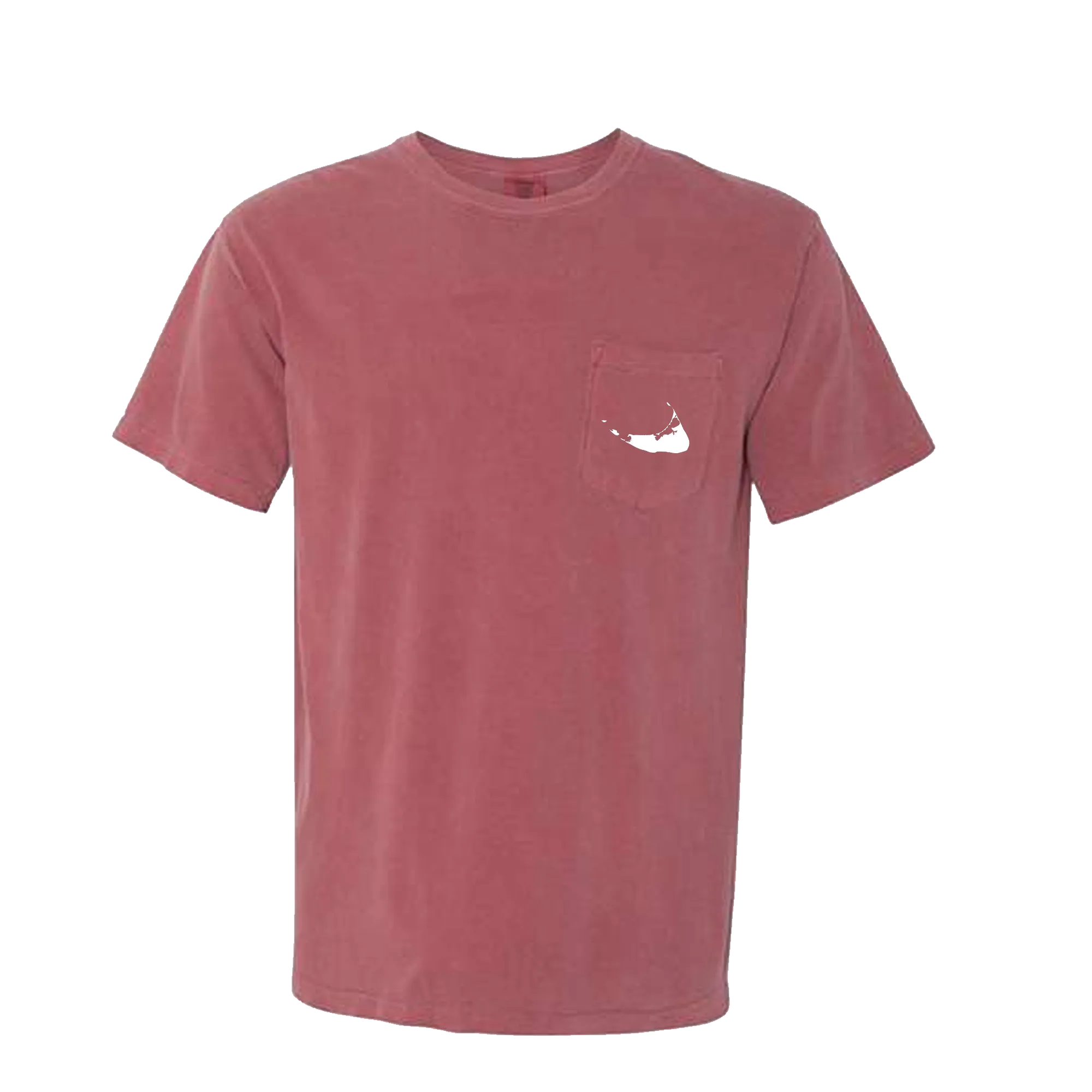 Nantucket Island Pocket Tee (Nantucket Red, White)