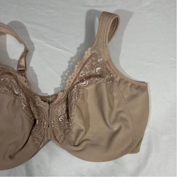 NEW $59 Glamorise [ 42F ] WonderWire Front-Closure Lace Bra in Black‎