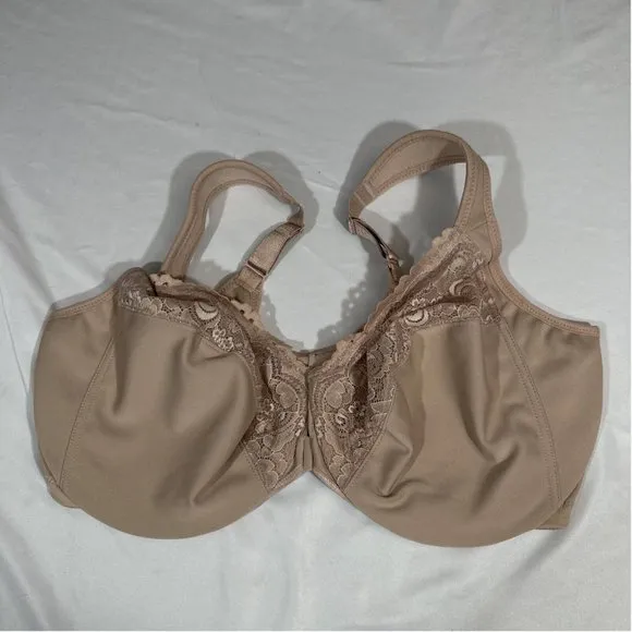 NEW $59 Glamorise [ 42F ] WonderWire Front-Closure Lace Bra in Black‎