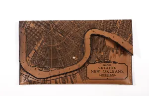 New Orleans Map Clutch