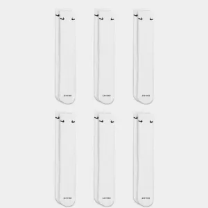 NIKE EVERYDAY PLUS CUSHIONED CREW SOCK 6-PACK - WHITE