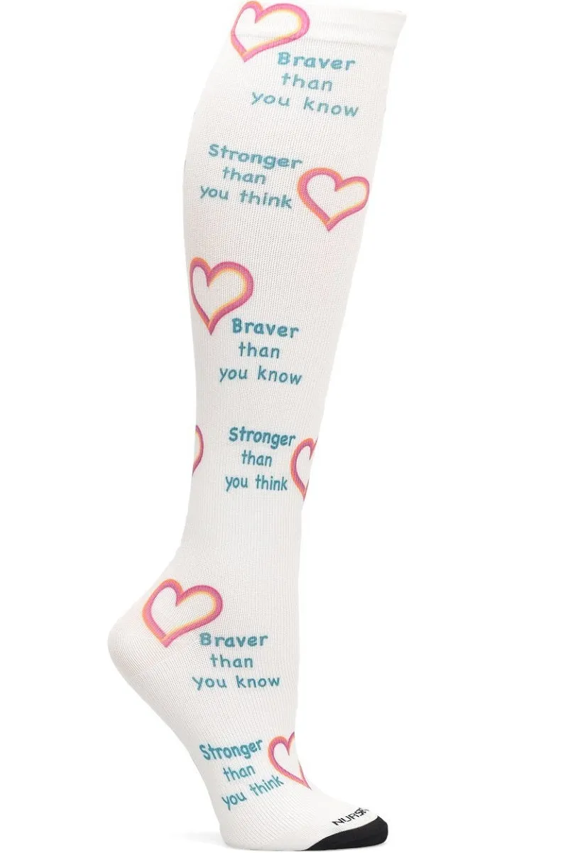 Nurse Mates Compression Socks Seamless 360° Regular Calf Up To 17"