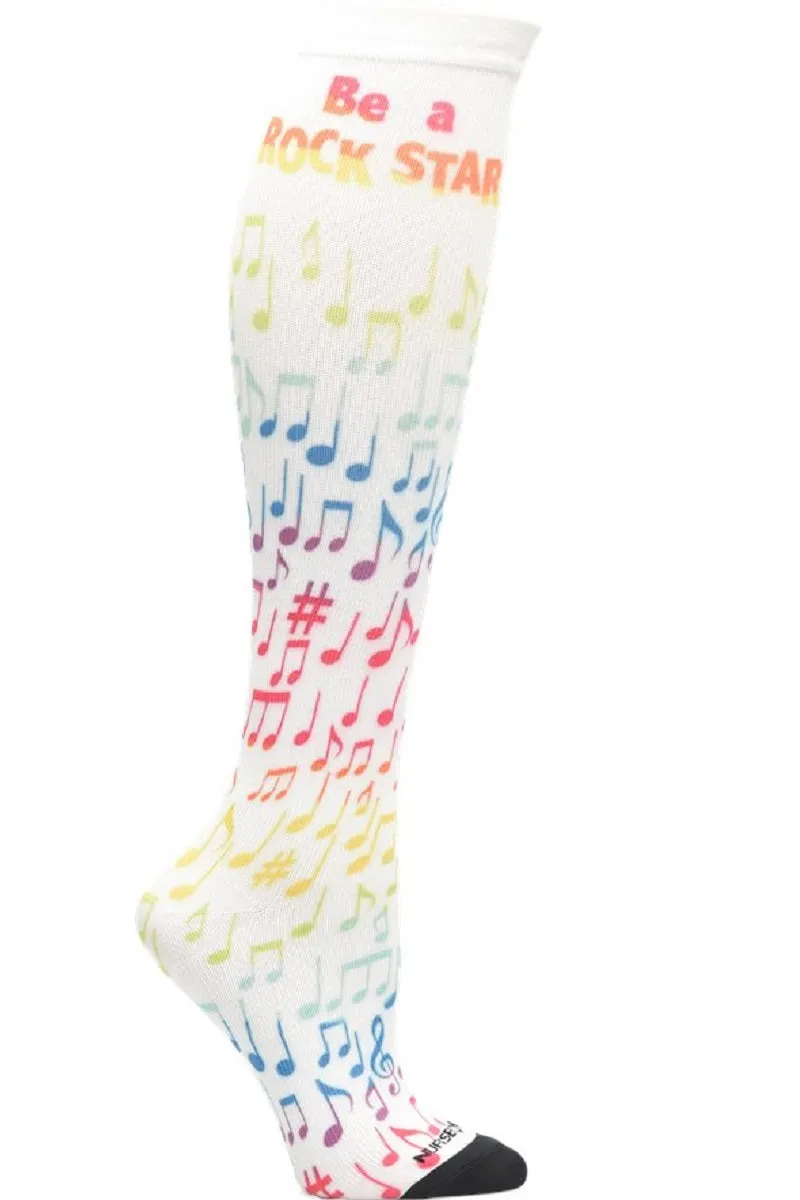Nurse Mates Compression Socks Seamless 360° Regular Calf Up To 17"