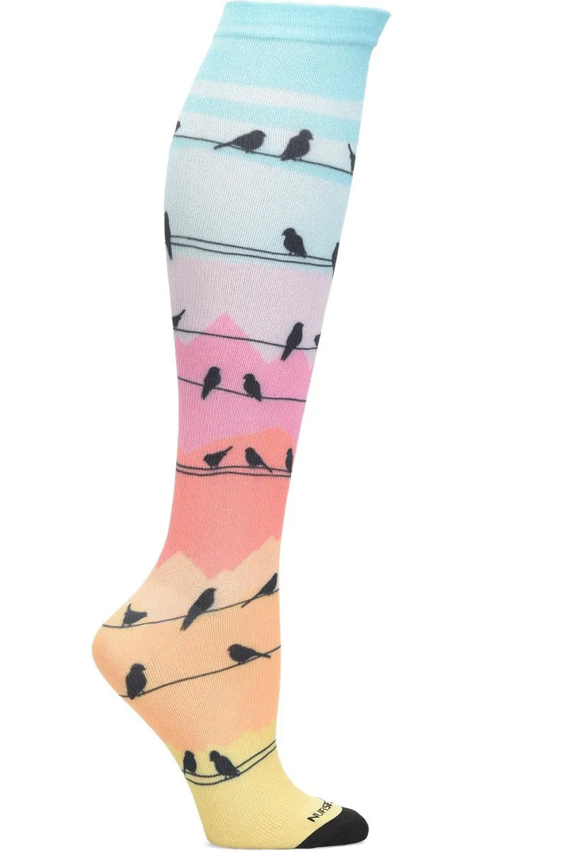 Nurse Mates Compression Socks Seamless 360° Regular Calf Up To 17"