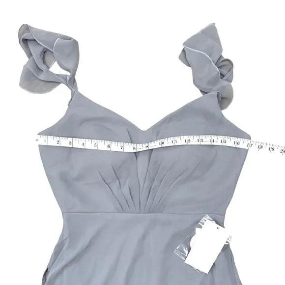 NWT Birdy Grey Kae Chiffon Dress in Silver