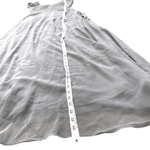 NWT Birdy Grey Kae Chiffon Dress in Silver