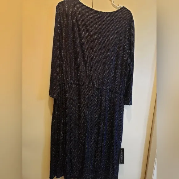 NWT Lane Bryant Ruched Side Sparkle Stretchy Party Dress 22/24