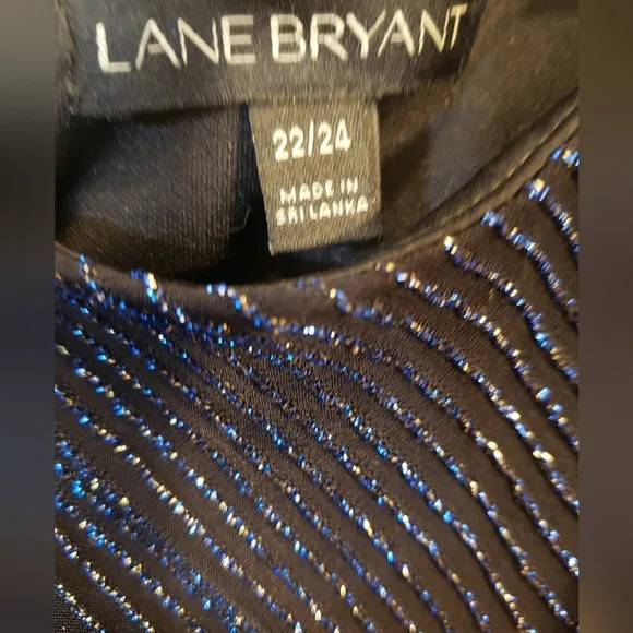 NWT Lane Bryant Ruched Side Sparkle Stretchy Party Dress 22/24