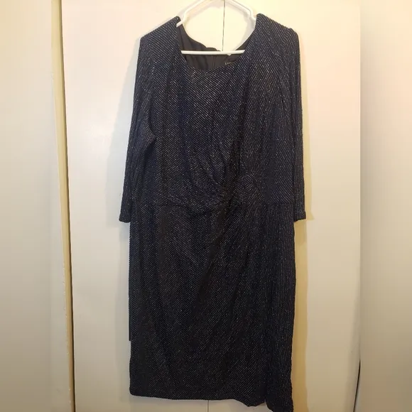NWT Lane Bryant Ruched Side Sparkle Stretchy Party Dress 22/24