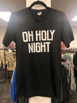 Oh Holy Night Graphic Tee with Distressing