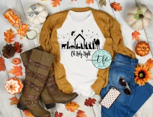 {Oh Holy Night} screen print tee