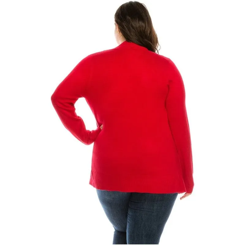 Open Cardigan  Plus Size