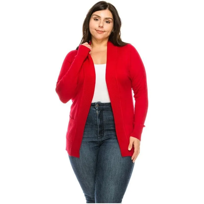 Open Cardigan  Plus Size
