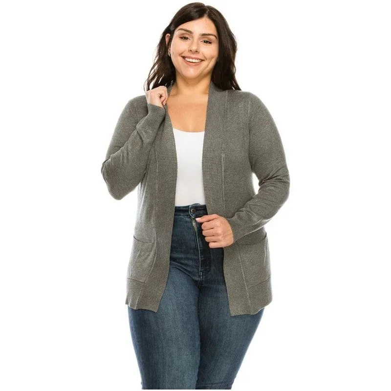 Open Cardigan  Plus Size