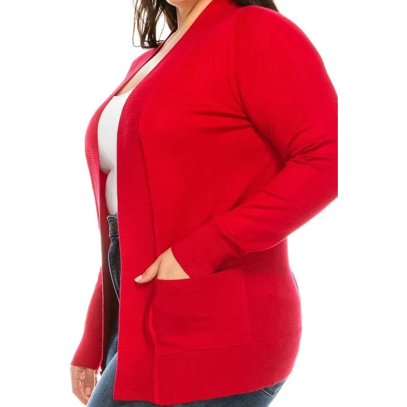 Open Cardigan  Plus Size