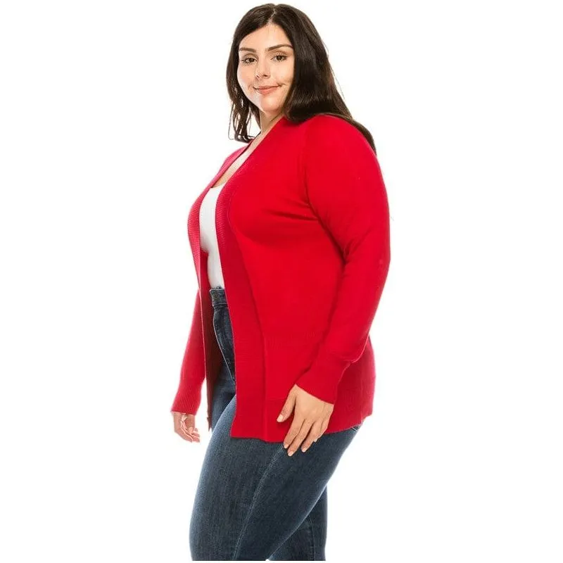 Open Cardigan  Plus Size