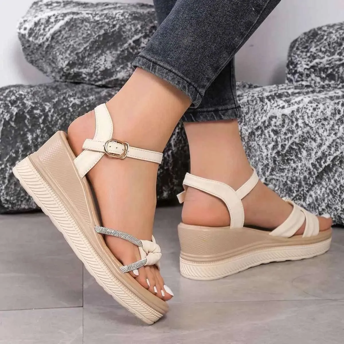 Open Toe Wedge Sandals for Stylish Comfort