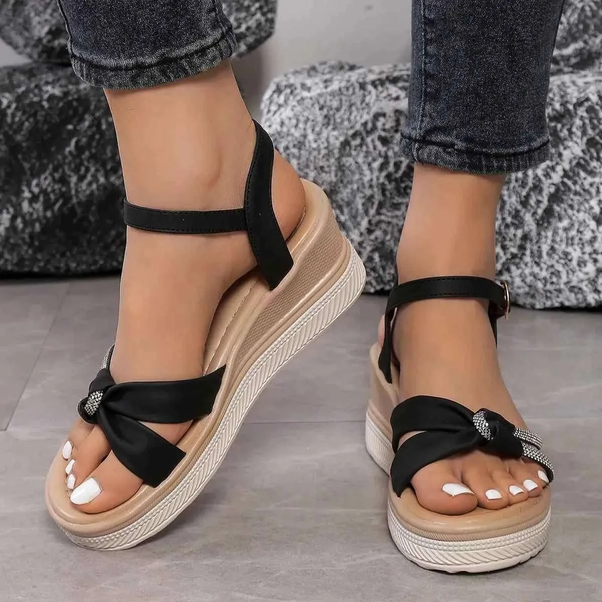 Open Toe Wedge Sandals for Stylish Comfort