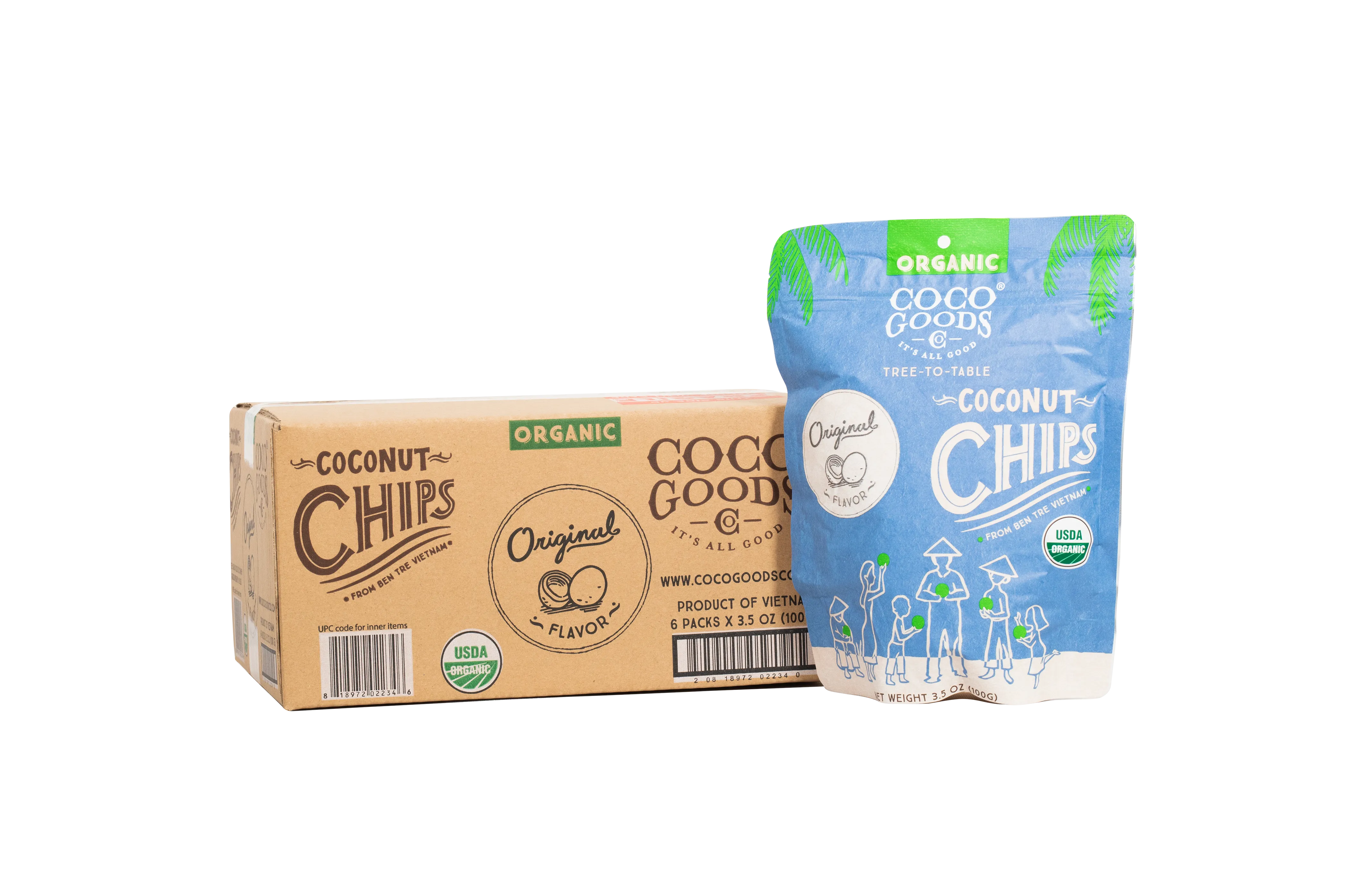 Organic Toasted Coconut Chips Original 3.5 oz Zip Lock Bag