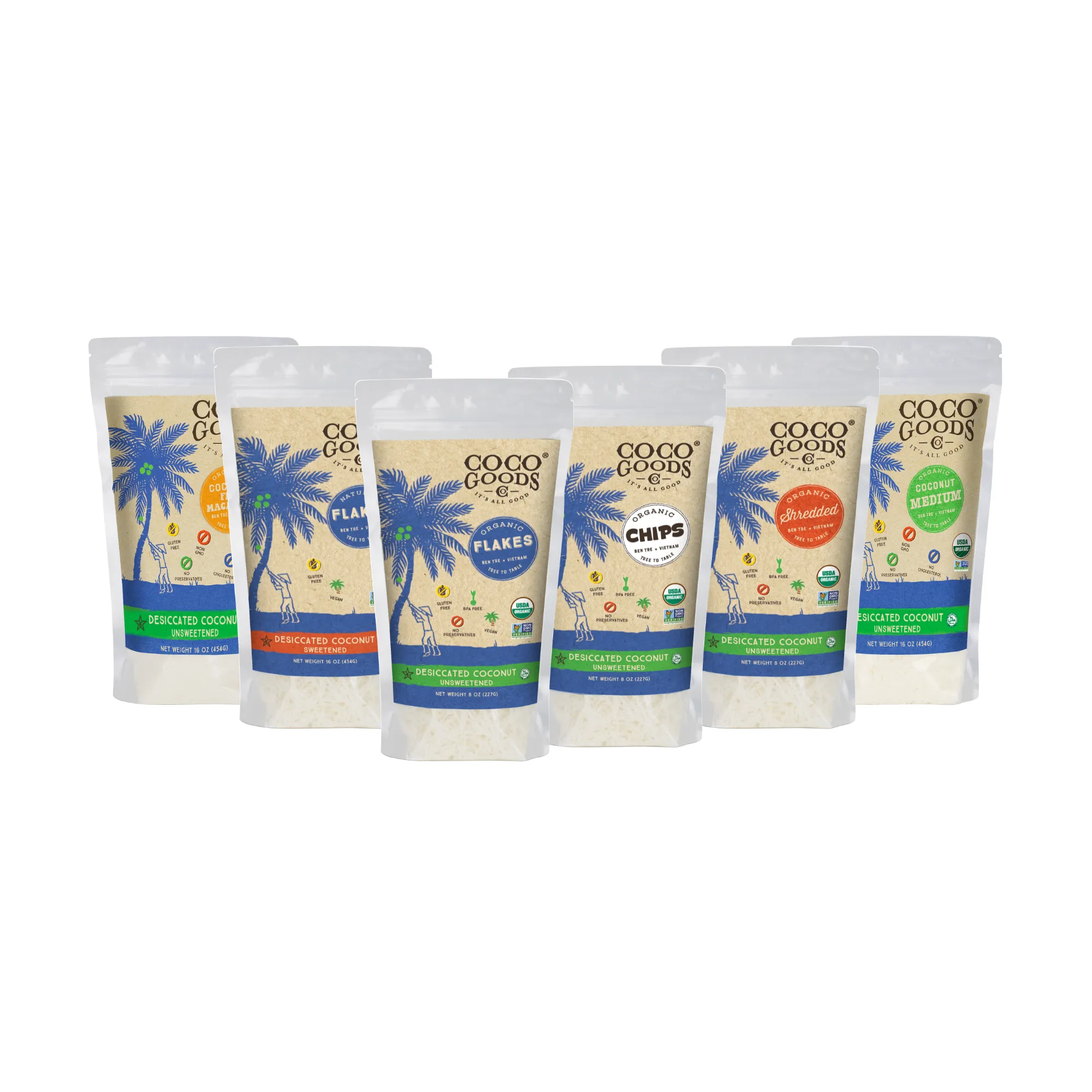 Organic Unsweetened Desiccated Coconut, Medium Grade 16 oz, 2 Pack