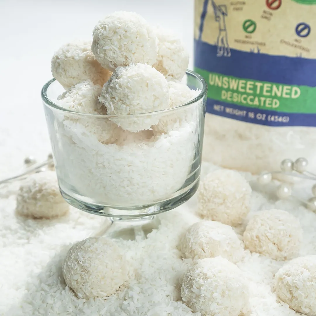 Organic Unsweetened Desiccated Coconut, Medium Grade 16 oz, 2 Pack