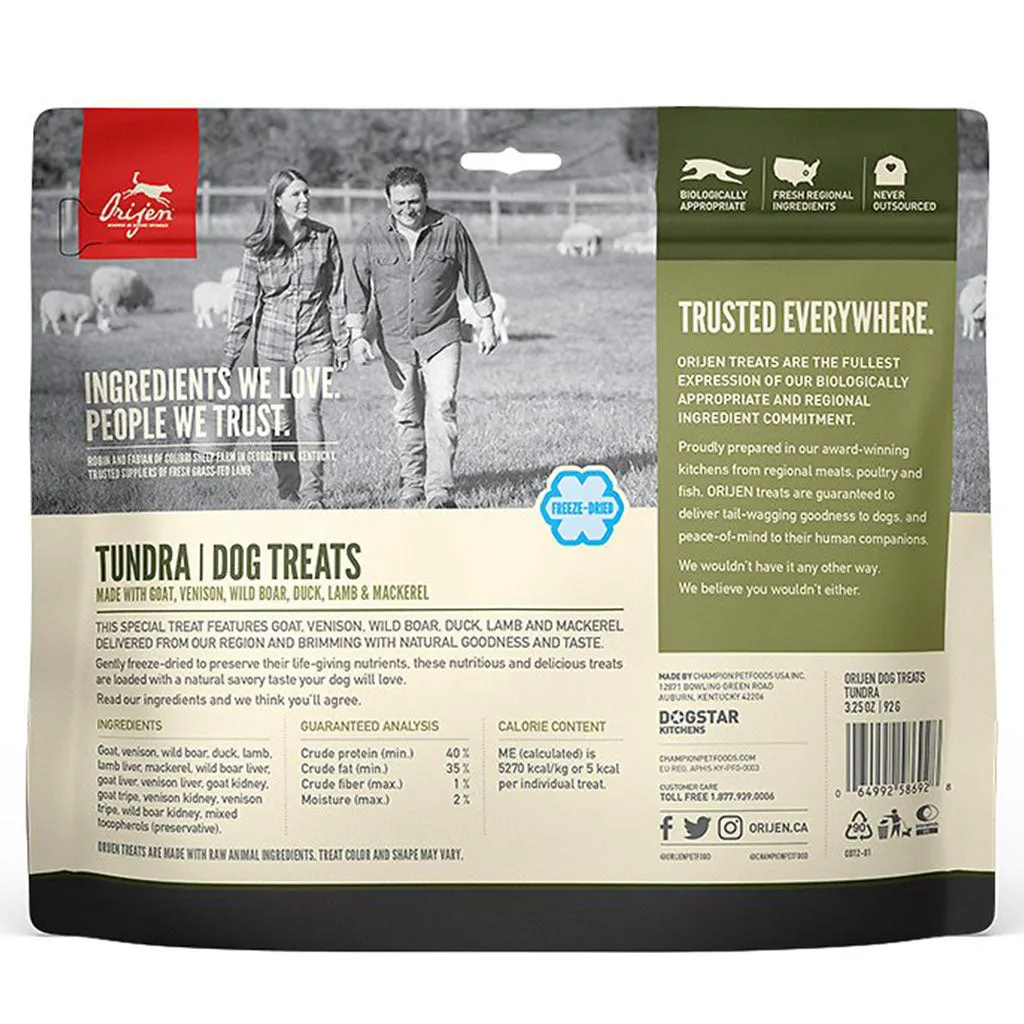 Orijen Freeze Dried Tundra Dog Treat (3.25oz/92g)