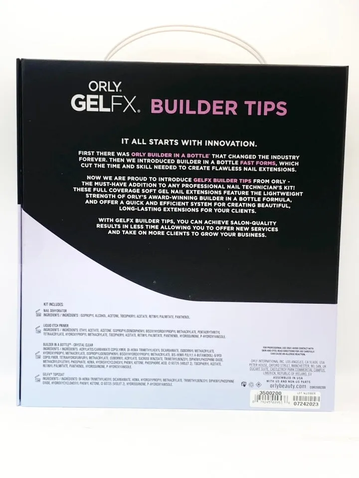 Orly - GELFX - Full Cover Builder Tips Kit - Medium Square 555pc